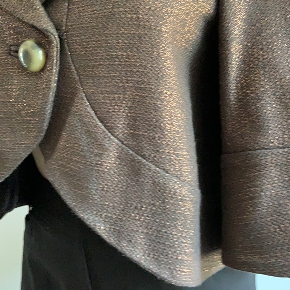 MARC JACOBS Jacket Retro Glam Bronze Metallic Cropped Career - Picture 10 of 15